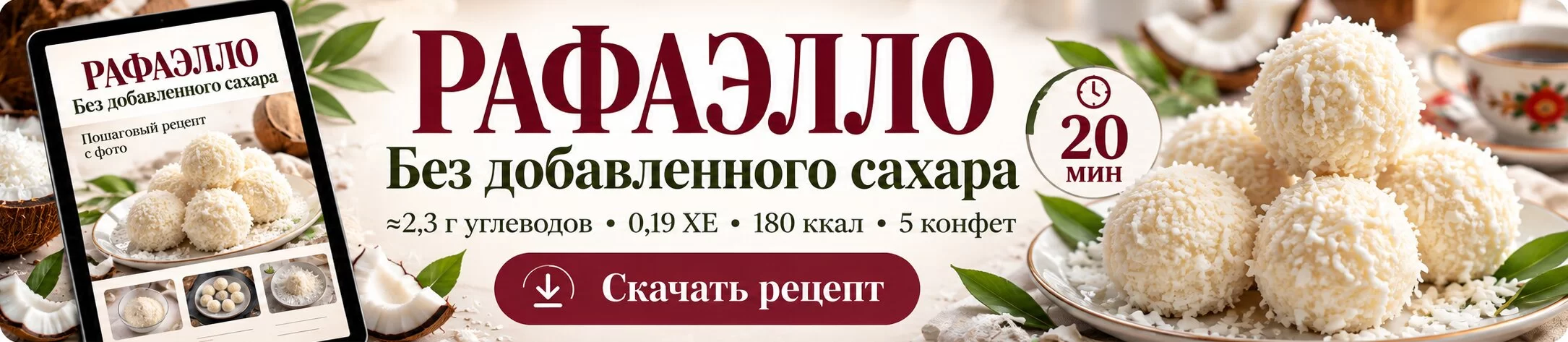 Рафаело для диабетиков рецепт